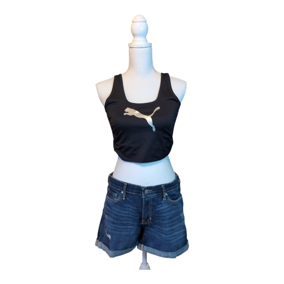 GAP 5” Mid Rise Sexy Boyfriend Denim Light Distressed Cuffed Shorts - Picture 1 of 11